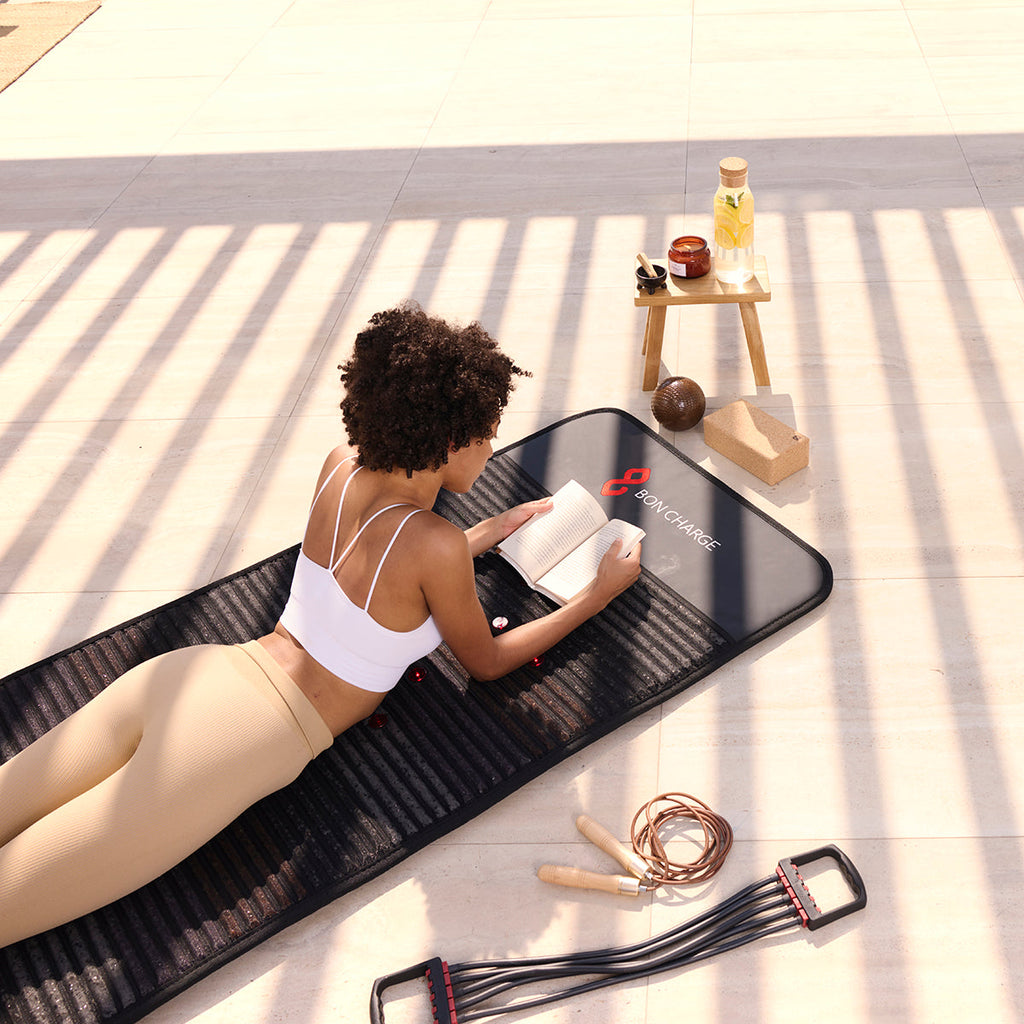 Sourcing reference: infrared PEMF mat, full room lifestyle view