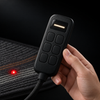 Deep Delta Field Mat wired handheld controller held in one hand