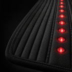 Deep Delta Field Mat surface detail — ribbed technical weave and flush-set LED emitters