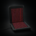 Elvaren Neural Chair Mat — two-panel heated chair mat with the tiled surface lit