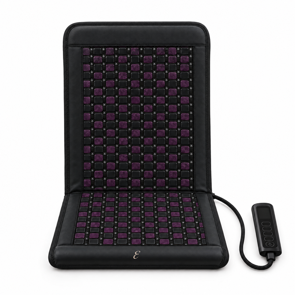 Neural Chair Mat, front view on white with its handheld controller